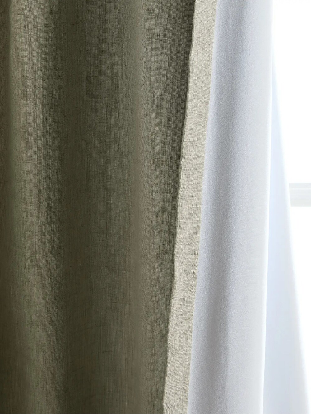 NWOT QUINCE European Linen Darkening Curtains 48X108 Sage Tab/Pocket Cottagecore